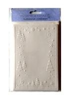 Karty tłoczone+koperty a 5 szt Choinki Karty tłoczone+koperty a 5 szt Choinki